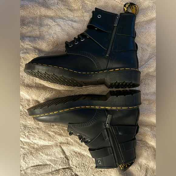Dr. Martens Leather Harness Lace Up Boots - Picture 5 of 10